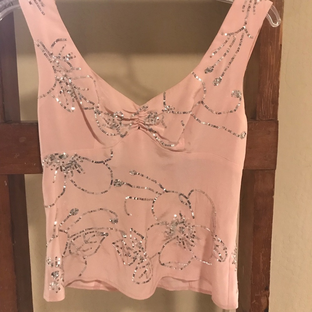 Nanette Lepore Pink Sequin Tank